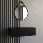 2 Çekmeceli 100CM Modern Dresuar, Makyaj Masası, Konsol,duvarrafı Mdf - Siyah