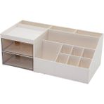2 Çekmeceli + 12 Bölmeli Plastik Makyaj - Takı Organizer 12X24CM-- Y: 4-6-7-8-9cm (2818) - Renkli - Standart