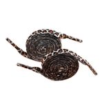 2 çift ayakkabı bağcığı, leopar desenli, bağcıklı, yırtılmaz, yedek bağcık, spor ayakkabısı, koşu ayakkabısı, spor ayakkabısı, boş zaman ayakkabısı, kahverengi, 80 cm, Beyaz, 80