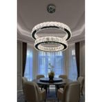 2 Daire Taşlı Modern LED Avize - 1 - Gold