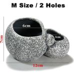 2 Delikli Stil Boyut Isteğe Bağlı Yaratıcı Akvaryum Dekorasyonu Bitki Bonsai Taş Saksı Balık Tankı Taş Dekorasyon Mağara Için Balık Yetiştiricisi Bonsai Barınak Filtre (Yurt Dışından) - 1