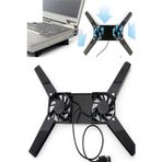 2 Fanlı Notebook Soğutucu - ETT: Portatif Katlanabilir Laptop Standı