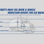 2-in-1 Driver Daily Log Book with Detailed Driver Vehicle Inspection Report & Simplified Recap - Book Format with 90 forms for 90 days, "8.5 x 6", Standard color.
