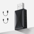 2 IN 1 Kablosuz Carplay Adaptörü, Tak ve Çalıştır Magic link Carplay Kararlı Hızlı Bağlantı, Fabrika Kablolu Dönüştürme Kablosuz Carplay Dongle/Android Otomobil Adaptörü 2016 +, iPhone iOS 9+