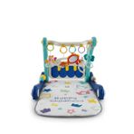 2 In 1 Piano Rack & Walker Mavi - Eğitici Bebek Aktivite Masası ve İlk Adım Yürüteç (Piyanolu Oyun Halısı)