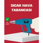 2 Kademeli Güçlü Sıcak Hava Tabancası 380° – 500° Isı Ayarı
