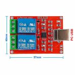 2 Kanal USB Röle Kontrol Modülü Bilgisayardan Cihaz Açma Kapama Hid Usb NO NC 220V 10A Anahtar