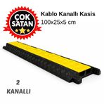 2 Kanallı Yol Kasisi, Kablo Kanallı Hız Kesici 100 x 25 x 5 cm
