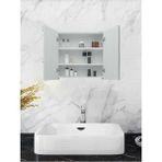 2 Kapaklı, 2 Aynalı Moda Banyo Lavabo Dolabı, Aynalı Üst Dolabı Beyaz
