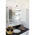 2 Kapaklı Aynalı Banyo Dolabı Çok Amaçlı Dolap - Beyaz