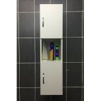 2 Kapaklı Bölmeli Banyo Asma Boy Dolabı Çok Amaçlı Duvara Monteli Dolap Asmadolap