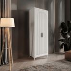 2 Kapaklı Komple Mdf Beyaz Gardırop Genç Ve Yatak Odası