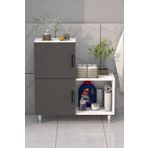 2 Kapaklı L Çok Amaçlı Banyo Dolabı Antrasit