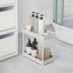 2 Katlı Antrasit Banyo ve Mutfak Tezgah Üstü Düzenleyici Raf – Çok Amaçlı Plastik Organizer, Baharatlık, Kozmetik ve Deterjan Standı – Suya Dayanıklı Modüler Tasarım – Antrasit