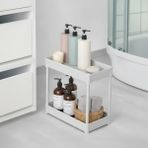 2 Katlı Antrasit Banyo ve Mutfak Tezgah Üstü Düzenleyici Raf – Çok Amaçlı Plastik Organizer, Baharatlık, Kozmetik ve Deterjan Standı – Suya Dayanıklı Modüler Tasarım – Antrasit