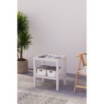 2 Katlı Dikey Raf, Plastik Sehpa, Balkon Rafı, Saksılık, Banyo Mutfak Rafı, Beyaz