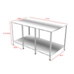 2 Katlı Galvaniz Paketleme Masası - Atölye, Depo, Hobi Çalışma Masası 177X93 Cm 100 Cm