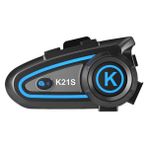 2 Kişi Eşleşmeli K21S Motosiklet Soft Kask Interkom 1000M - Siyah