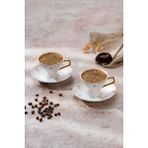 2 Kişilik Beyaz Seramik Kahve Fincan Takımı 80 ml - Seçenek 1