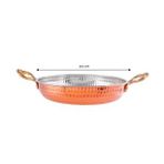 2 KİSİLİK GÜMÜS KAHVE FİNCAN TAKİMİ 18 CM BAKİR TAVA HEDİYELİ SET (Gold)