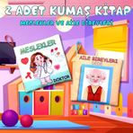 2 Kitap Tox Aile Bireyleri Ve Meslekler Kumaş Sessiz Kitap T109/T112 - Bez Kitap , Eğitici Oyuncak , Yumuşak Ve Hışırtılı