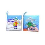 2 Kitap Tox İngilizce Kışlık Giysiler ve Deniz Canlıları Kumaş Sessiz Kitap E124 E122 - Bez Kitap , Eğitici Oyuncak , Yumuşak ve Hışırtılı