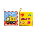 2 Kitapingilizce İş Makinaları Ve Şekiller Kumaş Sessiz Kitap E118 E131 - Bez Kitap