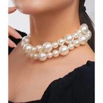 2 L İ Incili Çoklu Choker Kolye