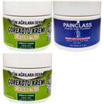 2 Li Adet Çörek Otu Kremi Orta Boy 100 ml Krem + Painclass 150 ml Kuıyruk Yağı Kremi / Sırt Bel Kas Diz Dirsek Iskelet Agrilarina Masaj Seti - 2ye1
