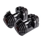 2 Li Bezt Pro Sports Ayarlanabilir Dambıl seti 40KG (Siyah) - 2 x 40 Kg