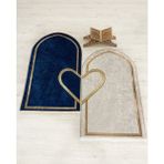 2 Li Çift Seccadesi Ebat 75 x 125 Lacivert - Bej - 75 x 125 cm