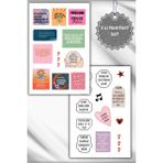 2 Li Manifest/motivasyon/olumlama Sticker Seti/laptop/defter/ajanda/telefon - Çok Renkli - 13,5x19 cm - Kuşe Parlak