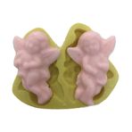 2 Li Melek Şeklinde Silikon Pasta ve Seker Hamuru Kalibi 5x3,5x1 cm