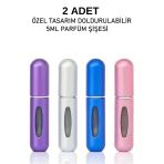 2 Li Parfüm Şişesi Çanta Içi Mini Doldurulabilir Seyahat Cep Yedek Parfüm Şişesi 5 Ml