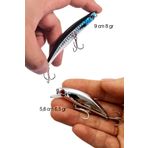2 Li Set Ayna Rapala Lures Maket Balık Yapay Suni Yemturna Levrek Alabalık Lüferailesi Jigyem