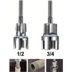 2’ Li Set Iç Dış Plastik Boru Diş Açma Seti 1/2 ve 3/4 Inç Borularla Uyumlu - 1/2 '' ve 3/4 '' - Gri