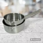 2 Li Set Paslanmaz 430 Celik Kacerola Sutluk Ve Sosluk 12-14 Cm