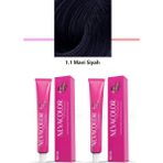 2 Li Set Premium 1.1 Mavi Siyah - Kalıcı Krem Saç Boyası 2 x 50 G Tüp - Organik