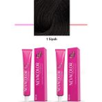 2 Li Set Premium 1 Siyah - Kalıcı Krem Saç Boyası 2 x 50 G Tüp Nemere
