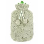 2 Litre Peluş Kılıflı Sıcak Su Torbası Uzun Süre Isı Koruyan Adet Sancısı Kas Ağrısı Bel Boyun Karın Ağrısı İçin Ağrı Giderici Isı Terapisi Termofor (Yeşil)