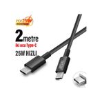 2 M Typec Şarj Kablo Uzun Hızlı Şarj Çift Taraflı Type-c-type-c 25w Pd Şarj Kablo 200cm