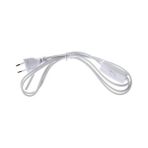 2 Metre Anahtarlı Fişli Hazır Kablo Beyaz 0.50 mm – Abajur, Aplik, Tuz Lambası ve LED Trafo Uy