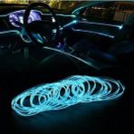 2 Metre Buz Mavi Araç İçi Torpido Ledi Renkli İp Neon İp Led Şerit Led Neon İp Led