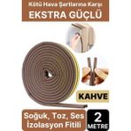 2 Metre Kahve Pvc Doğrama Kapı Pencere Soğuk Geçirmez Sızdırmaz Izolasyon Fitil Yapışkanlı 1x2=2 mt