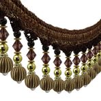 2 metre Pom Pom Perde Döşeme, Dikiş için Dekoratif Püskül Boncuklar, Abajur Dekor Süsleme, Kendin Yap El İşi Malzemeleri, Ev Dekorasyonu, Parti Zemini, Bohem Tarzı (Kahve)