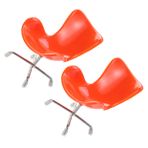 2 Mini Bebek Evi Mobilya Oyuncakları peri bahçesi Döner Sandalye oyuncak ev yemek sandalyesi diy minyatür ev home decor aşınmaya dayanıklı minyatür mobilyalar küçük mobilya TOYANDONA