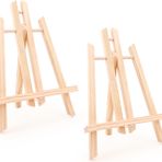 2 mini şövale ahşap küçük ressam sehpası resimler için masa şövale standı tablo tablo ekran tuval standı (Art Deco)