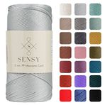 2 Mm - 200 gr Polyester Makrome Ipi Açık Gri 230 M Polyester Makrome Ip Supla Ip Ve Çanta Ipliği