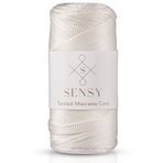 2 Mm - 200 gr Polyester Makrome Ipi Ekru 230 M Polyester Makrome Ip Supla Ip Ve Çanta Ipliği