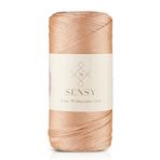 2 Mm - 200 gr Polyester Makrome Ipi Siyah 230 M Polyester Makrome Ip Supla Ip Ve Çanta Ipliği (Ten Rengi)
